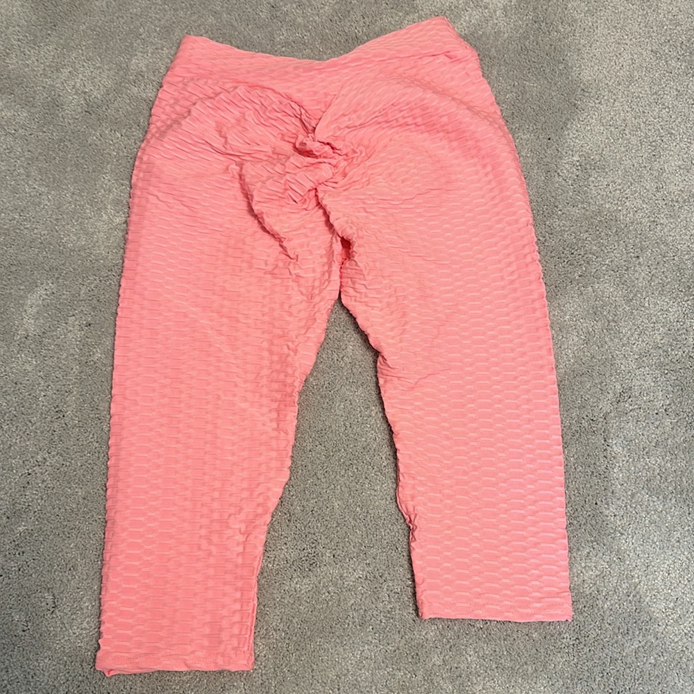 New Large Bubblegum pink Amazon Butt Lifting Leggjngs - Picture 2 of 6